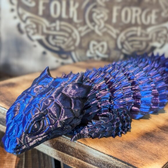 Bearded Dragon Scaled Lizard Reptile Flexible Articulated Fidget Toy 3D Printed - Picture 4 of 6